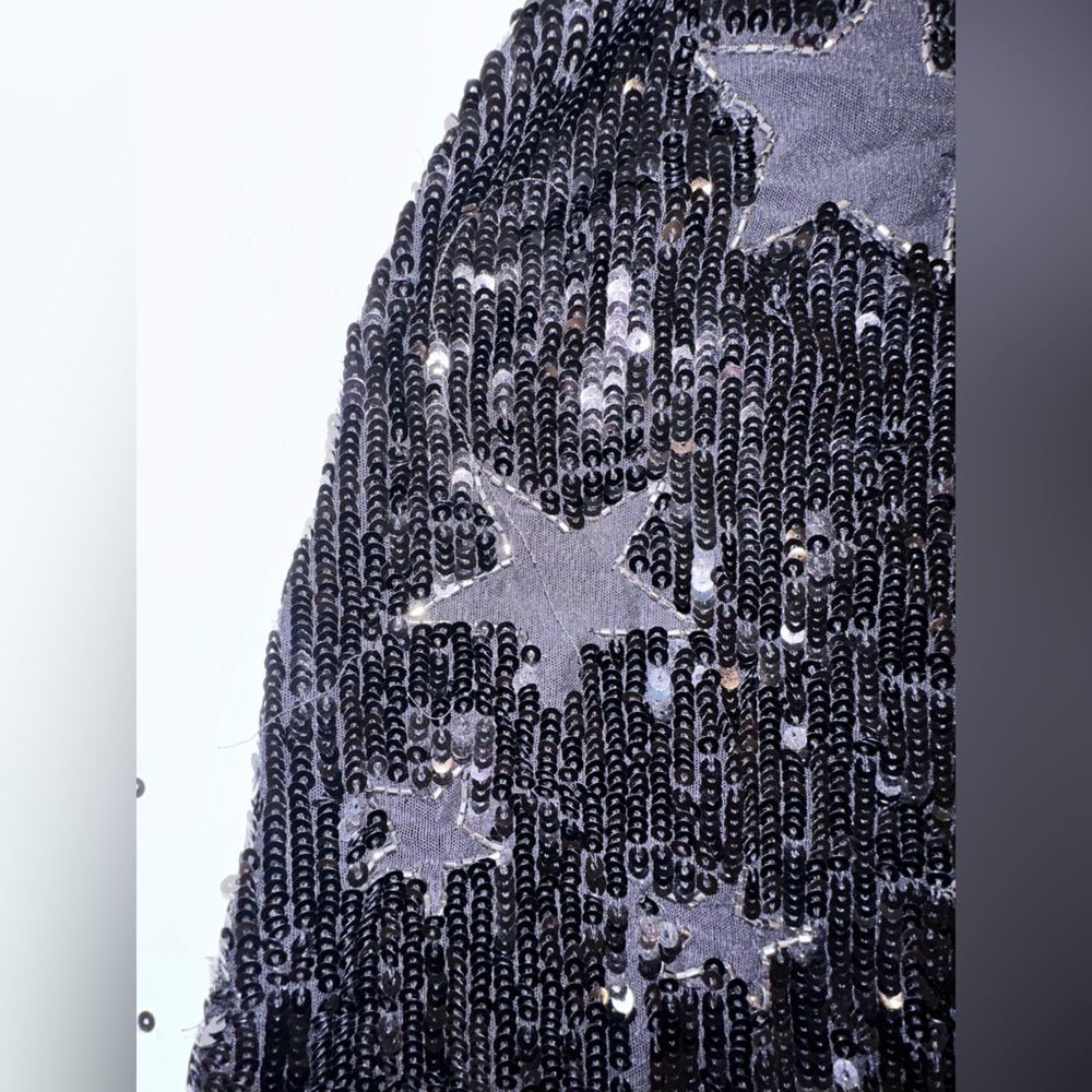 hours Women’s Black Sequin Star Embellished Halter Mini Party Concert Dress XL - Picture 9 of 11